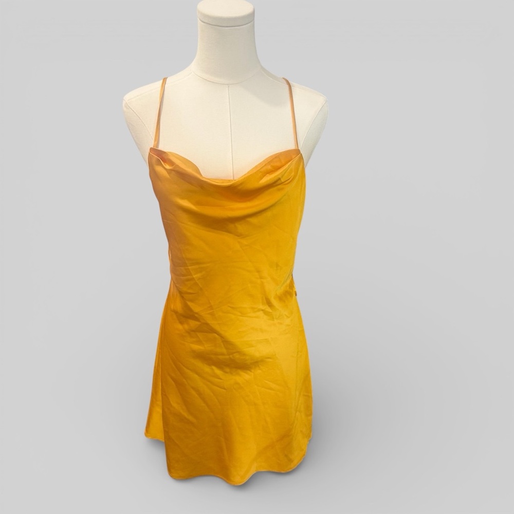 J.O.A. Sunburst Mini Dress Spring Yellow